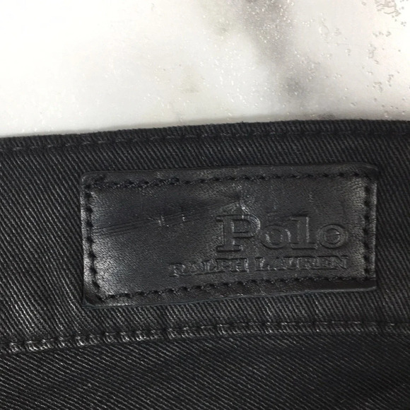 Polo Ralph Lauren The Tompkins Skinny Jeans Womens 25 Lace Up Black Coated Denim - Picture 6 of 14